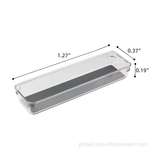 Silver Flatware Storage Chest Clear Plastic Make-up Drawer Organizer Tray Supplier